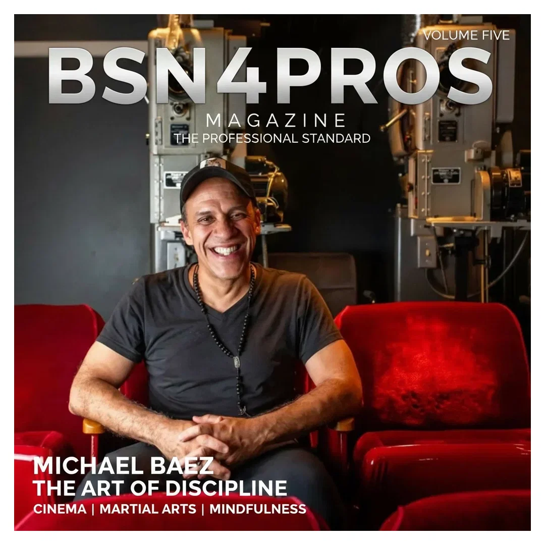 Michael Baez on the cover of The Professional Standard, Issue 5